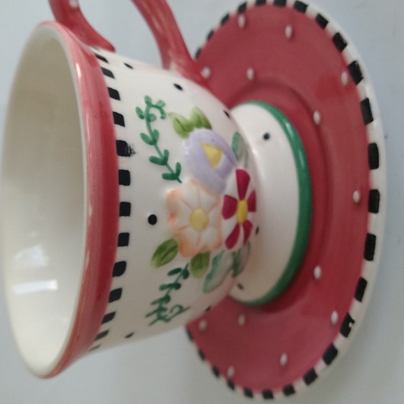 Mary Engelbreit Christmas Spice Teacup & Saucer Vintage - Picture 5 of 5